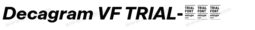 Decagram VF TRIAL字体转换